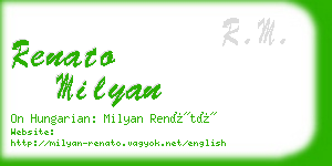 renato milyan business card